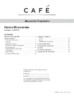 Предварительный просмотр 29 страницы Cafe CVM521P Owner'S Manual