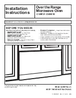 Cafe CVM919 Installation Instructions Manual preview