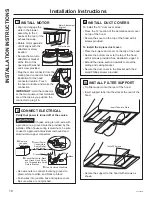Preview for 18 page of Cafe CVW9301 Owner'S Manual & Installation Instructions