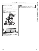 Предварительный просмотр 19 страницы Cafe CVW9301 Owner'S Manual & Installation Instructions