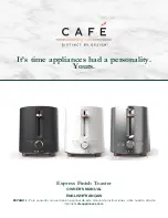 Cafe Express Finish Toaster Owner'S Manual preview