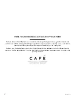 Предварительный просмотр 2 страницы Cafe Q1722NAB Owner'S Manual