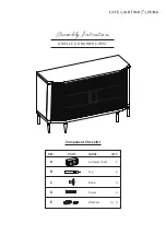 CAFE LIGHTING & LIVING ARIELLE Assembly Instructions preview