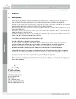 Предварительный просмотр 6 страницы Cafection INNOVATION Total 1 Service And Installation Manual