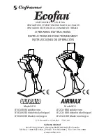 Preview for 1 page of Caframo 810 UltrAir Operating Instructions