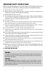 Preview for 2 page of Caframo 9421 Operating Instructions Manual