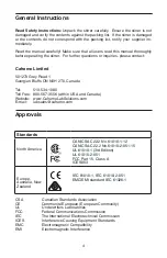 Preview for 6 page of Caframo BDC250MU1 User Manual