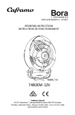 Caframo Bora 748 Operating Instructions Manual preview