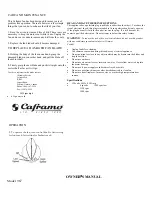 Preview for 1 page of Caframo Exhaust Fan 967 Owner'S Manual