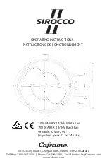 Caframo Sirocco II 7010CABBX Operating Instructions Manual preview