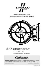 Preview for 1 page of Caframo Sirocco II Elite Operating Instructions Manual