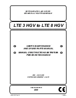 Preview for 1 page of Cag purification LTE3 HGV Installation, Operation, Maintenance And Parts Manual