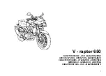 Preview for 1 page of Cagiva V-Raptor 650 Operation Manual