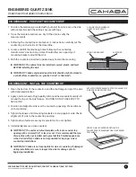 Предварительный просмотр 3 страницы CAHABA CA344SB24-B Installation & Care Instructions