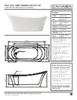 Preview for 1 page of CAHABA ZEYA CA401005-WH Manual