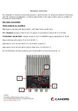 Preview for 4 page of cahors CAC 132 End User Manual