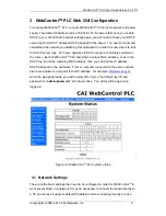 Preview for 8 page of CAI Networks WebControl PLC User Manual