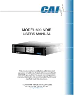 CAI 600-NDIR User Manual предпросмотр