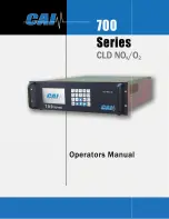 CAI 700 CLD Series Operator'S Manual предпросмотр