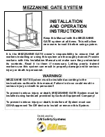 CAI MEZZANINE GATE Installation And Operation Instructions Manual preview