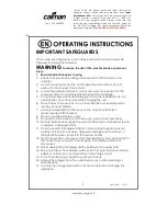 Preview for 2 page of Caiman Lightning Bolt CMN KS 36731 Operating Instructions Manual