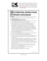 Предварительный просмотр 2 страницы Caiman RVC 40540 Operating Instructions Manual