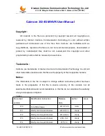 Preview for 1 page of Caimore CM530-8 1F User Manual