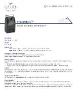 Preview for 1 page of CAIRE FreeStyle 5 Quick Reference Manual