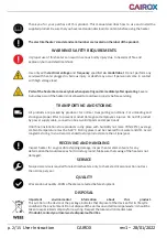 Preview for 2 page of Cairox CVA 100 User Instruction