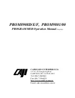 Caji PROM8908 Operation Manuals preview