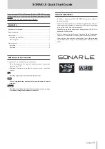 CAKEWALK sonar le Quick Start Manual preview