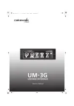 CAKEWALK UM-3G Owner'S Manual предпросмотр