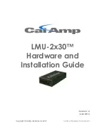 Cal Amp LMU-2x30 Hardware And Installation Manual preview