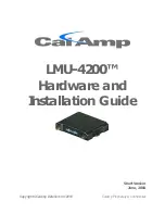 Preview for 1 page of Cal Amp LMU-4200 Hardware And Installation Manual