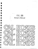 Cal Boats CAL 25 Owner'S Manual preview