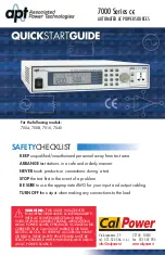 Cal Power APT 7000 Series Quick Start Manual preview