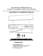 Cal-Royal 8600 Operation & Installation Manual preview
