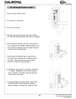 Предварительный просмотр 12 страницы Cal-Royal CRCODE-202 Instruction And Programming Manual