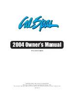 Cal Spas Pneumatic Series Owner'S Manual preview