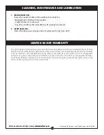 Preview for 10 page of Cala C14724WB Owner'S Manual & Safety Instructions