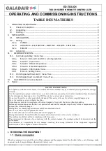 Preview for 2 page of Caladair ED-TOUCH Operating And Commissioning Instructions