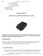 Предварительный просмотр 2 страницы CalAmp LMU-2000 Hardware Installation Manual