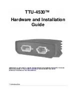 Preview for 1 page of CalAmp TTU-4530 Hardware And Installation Manual