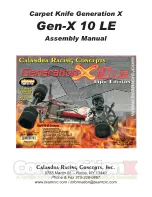 Calandra Racing Concepts Carpet Knife Generation X 10 LE Assembly Manual предпросмотр