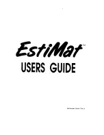 CalComp EstiMat User Manual preview