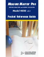 Preview for 1 page of Calculated Industries 4020 Pocket Reference Manual