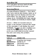 Preview for 30 page of Calculated Industries 4020 Pocket Reference Manual