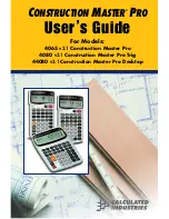 Calculated Industries 4065 Construction Master Pro v3.0 User Manual preview