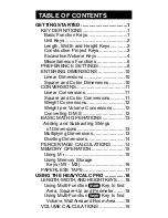 Preview for 3 page of Calculated Industries 4325 Pocket Reference Manual