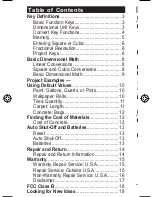 Preview for 2 page of Calculated Industries 8509 Pocket Reference Manual